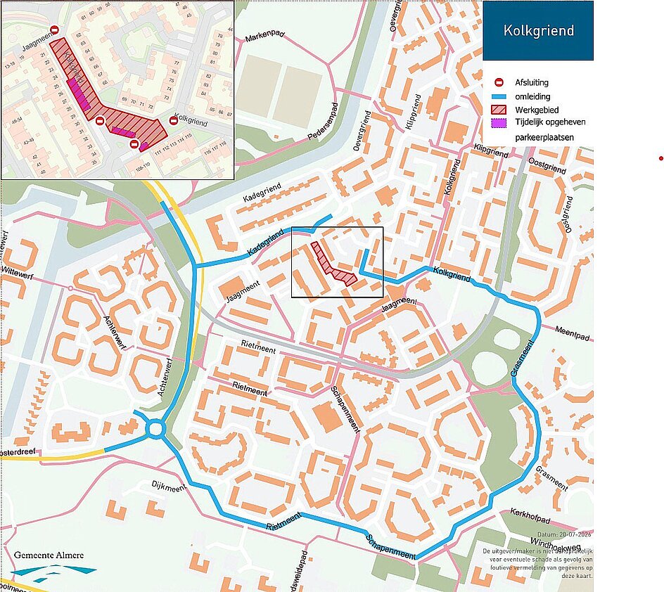 Werkzaamheden asfalt Kolkgriend 2026
