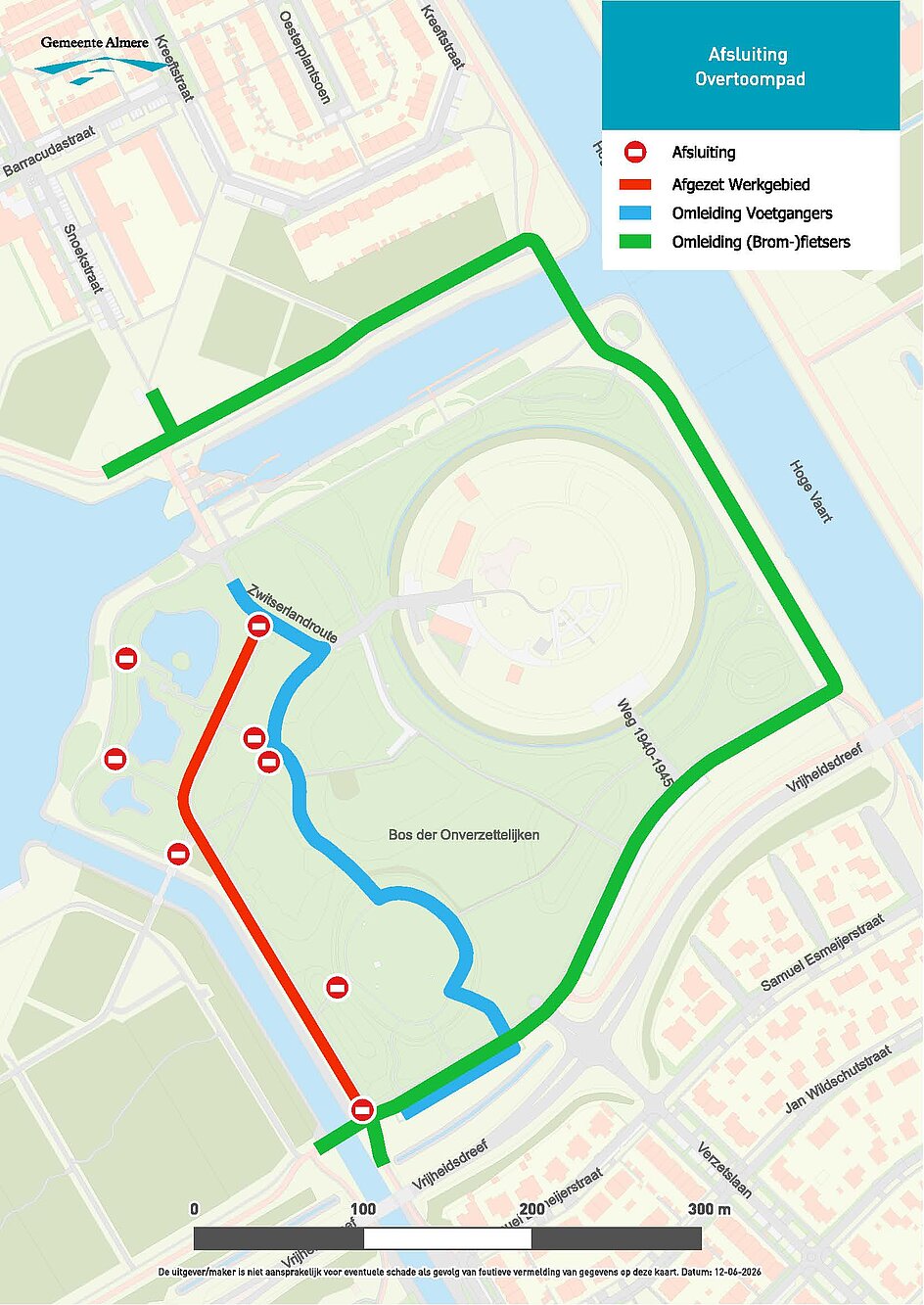 Werkzaamheden omleiding Overtoompad juli 2026